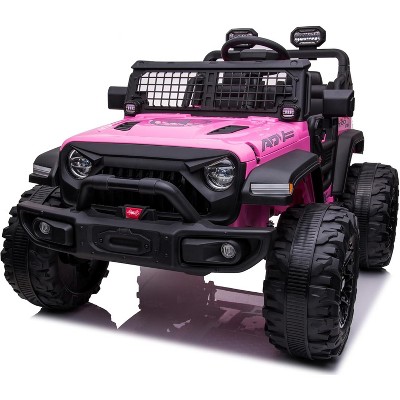 Garvee 24V 2-Seater Kids Ride-On Truck with Remote Control Large Wheels LED Lights and Music