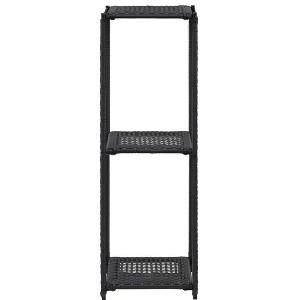 vidaXL Storage Shelf Black Poly rattan Compact Storage Shelf Square - 35.4" - 1 of 4