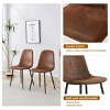 Set of 4 Modern Dining Chairs with Black Metal Legs and Comfy Backrest, Armless Upholstered Chairs for Kitchen, Dining Room, Living Room-Tanpinhause - 4 of 4