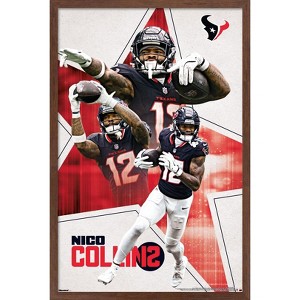 Trends International NFL Houston Texans - Nico Collins 25 Framed Wall Poster Prints - 1 of 4