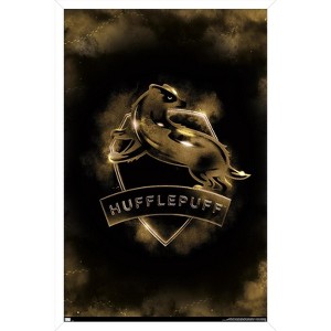 Trends International Harry Potter - Hufflepuff Crest Magic Framed Wall Poster Prints - 1 of 4