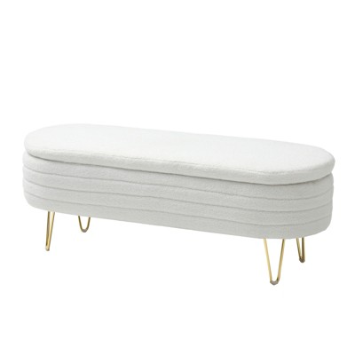 Storage Bench Modern Entryway Bench End of Bed Bench Ottoman Versatile Seating with Hidden Storage Support Legs