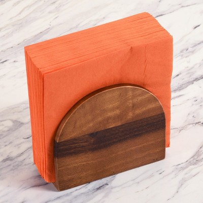 Solid Acacia Wood Vertical Napkin Holder