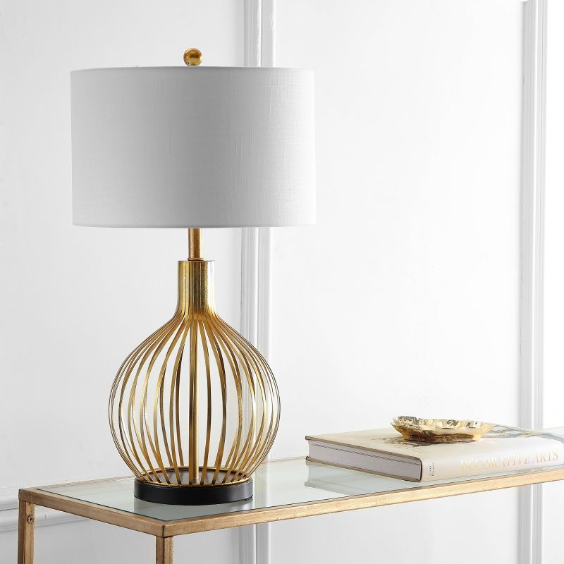 29.5&#34; Metal Baird Table Lamp (Includes LED Light Bulb) Gold - JONATHAN Y, 4 of 6