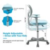 Infans Kids Desk Chair Adjustable Height Children Study Chair w/Auto Brake Casters Blue - 3 of 4