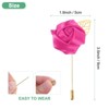 Unique Bargains Wedding Groom Suit Ribbon Rose Flower Lapel Pin with Gold Leaf 1 Pc - 3 of 4