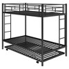 NicBex Twin over Twin Bunk Bed with Safety Guardrail,Twin Loft Bed with Ladder and Trundle,Modern Bunk Beds,Noise Reduced Bunk Beds for Bedroom - image 2 of 4