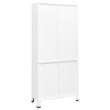vidaXL Industrial Bookshelf White 31.5 in.x12.6 in.x70.9 in. Steel - 4 of 4