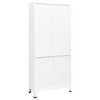 vidaXL Industrial Bookshelf White 31.5 in.x12.6 in.x70.9 in. Steel - image 4 of 4