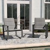 Merrick Lane Set of 2 Flex Comfort Outdoor Rocking Chairs with Steel Frames - 2 of 4