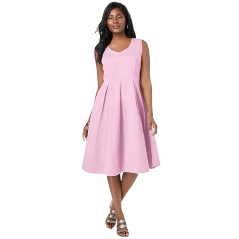 Jessica London Women's Plus Size Cotton Denim Dress - 28, Pink : Target