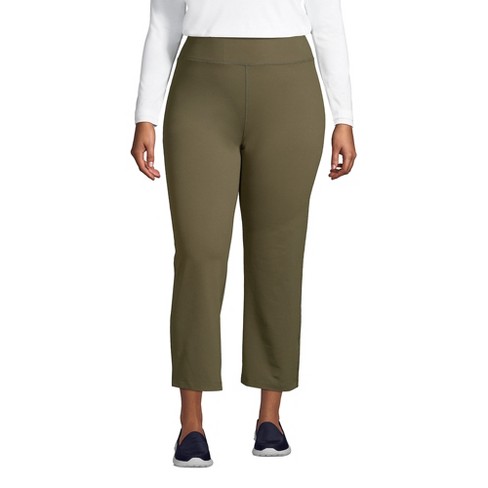 Lands' End Women's Plus Size Active Crop Yoga Pants - 2x - Forest Moss :  Target