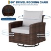 3-Piece Wicker Patio Furniture Set with Cushions & Side Table, Outdoor Rattan Bistro Set for Garden, Porch, Balcony, or Lawn - 4 of 4