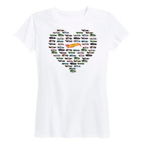 Women's - Hot Wheels - Valentine's Hot Wheels Heart Short Sleeve Graphic T-Shirt - 1 of 4