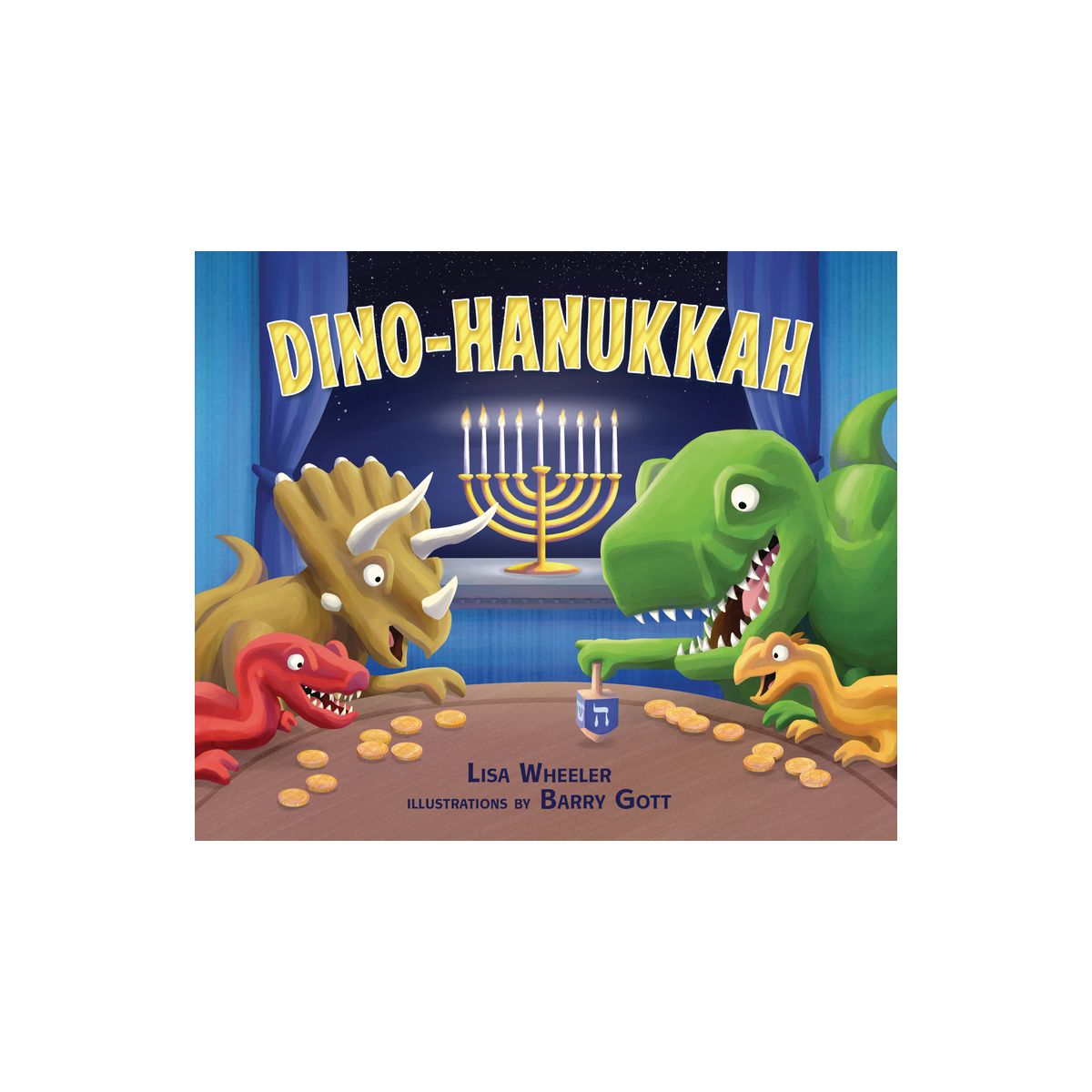 Dino-Hanukkah - (Dino-Holidays) by  Lisa Wheeler (Hardcover)