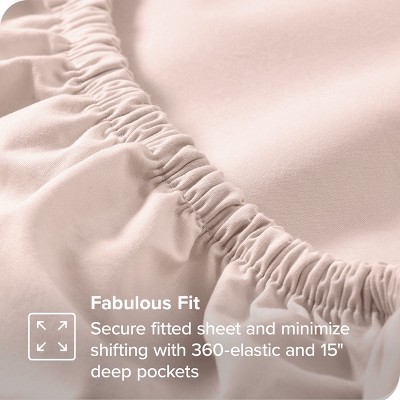 Dusty Pink Organic Cotton Percale Twin Fitted Sheet