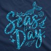 Womens Tank Seas The Day Tanktop Cute Mermaid Summer Tee For Ladies Glitter Print - Crazy Dog Women's Tank Top - 2 of 4