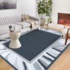 Modern Style Printed Area Rug Ultra Thin Low Pile Machine Washable Stain Resistant Non Shedding Pet Friendly Floor Rug with Non Slip Backing - 4 of 4