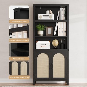 MDF Bookcase 176cm, Thick Durable Wooden Bookshelf, Multi-Layer Storage Shelf, Modern Compact Room Organizer, Home, Office Library - 1 of 4