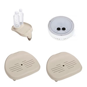 Intex LED Light For Spa w/ Cup Holder And Refreshment Tray w/ Seat For Spa(2 Pk) - 1 of 4