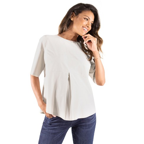 Long Sleeve Scoop Neck Maternity T-shirt - Isabel Maternity By Ingrid &  Isabel™ White Xl : Target