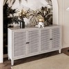 NicBex Retro Buffet Sideboard Cabinet Wooden Kitchen Storage Cabinet with 4 Doors,White - 4 of 4