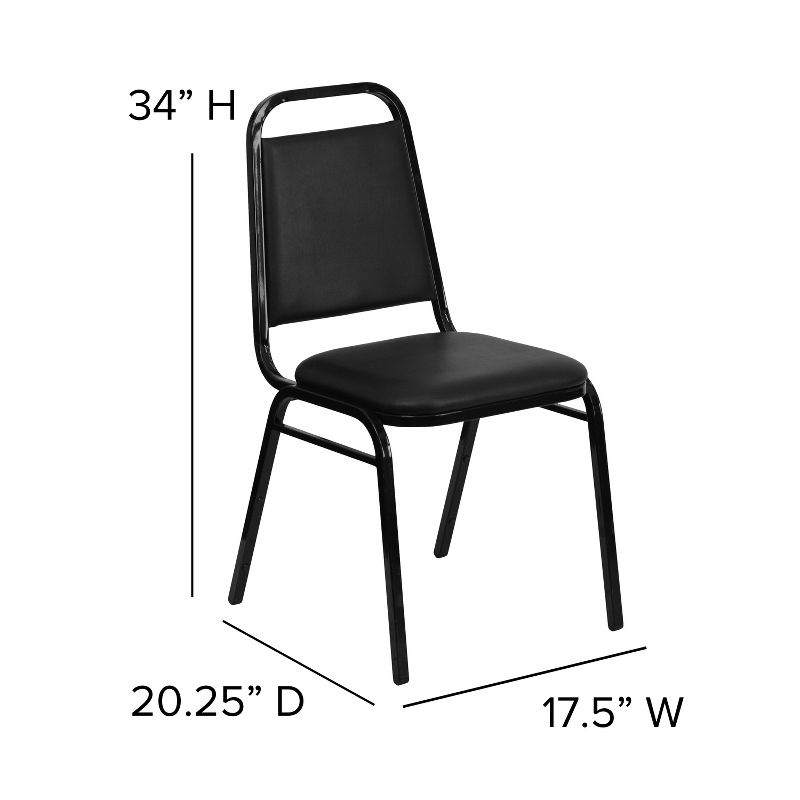 Emma and Oliver Trapezoidal Back Stacking Banquet Dining Chair - 1.5" Thick Seat, 6 of 14