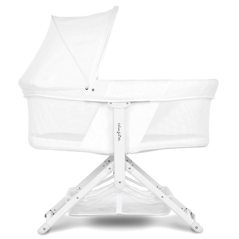 Dream On Me JPMA Certified Insta Fold Bassinet and Cradle in White, 1 of 14