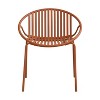 VYNXARIA Patio Dining Chairs Stackable Chairs with Breathable Design Modern Simple Art Style (Set of 2),Metal Legs+Plastic backrest,Orange - 3 of 4