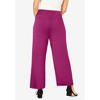 Jessica London Women's Plus Size Everyday Stretch Knit Wide Leg Pant - 3 of 4