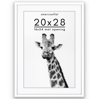 Americanflat Gallery-Style Picture Frame with Mat to Secure Artwork, Prints, and Photos
