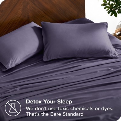 Dusty Purple Twin XL Bamboo Deep Pocket Sheet Set