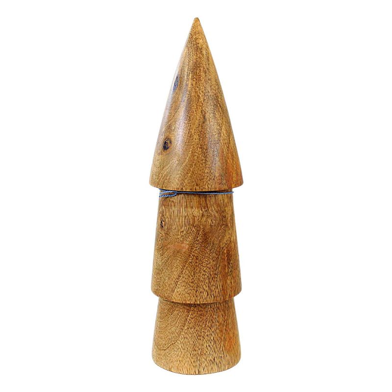 Ganz 9.5 Inch Large Mangowood Tree Three Tiered Tree Sculptures, 3 of 4