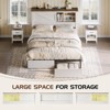 AMERLIFE 47.2" H Bed Frame with Bookcase Headboard, Charging Station, 2 Drawers - 4 of 4