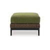Signature Design by Ashley Horizon Hall Outdoor Ottoman with Cushion - All-Weather Resin Wicker - Green UV-Resistant Nuvella+ Fabric - 4 of 4