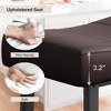 Saddle Bar Stools, Counter Height Barstools with Thickened Cushion, Faux Leather Padded Kitchen Chairs - 3 of 4