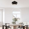 Livex Lighting Bainbridge 3 - Light Semi-Flush Mount in  Black - 3 of 4