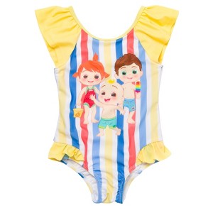 CoComelon Tomtom Yoyo JJ Baby Girls One Piece Bathing Suit Infant - 1 of 4
