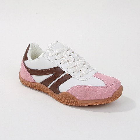 Женские кроссовки BERNESS Larson Retro Lace-up Sneakers Pink, цвет: Розовый