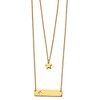 Chisel Stainless Steel Yellow IP-plated Star and Bar Multi Strand 15.5" Cable Chain Necklace with a 1.5" Ext. - 2 of 3