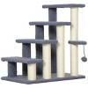 LAOTIES 4-Level Cat Tree with Scratching Posts,Pet Steps with Side Step And Hanging Ball - 4 of 4