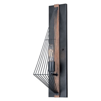Vaxcel Dearborn 1 - Light Sconce in  Black