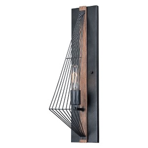 Vaxcel Dearborn 1 - Light Sconce in  Black - 1 of 4