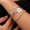 SOHI Women's Metallic Silver The Sailor's Multi-Layer Bracelet - 3 of 4