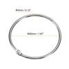 Unique Bargains Carbon Steel Loose Leaf Binder Snap Shower Curtain Rings 6 Pcs - 2 of 4