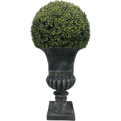 Artificial Plant Topiary Ball, Ball Topiary in Square Pot for Home Office Outdoor and Indoor Decor Porch Plants