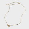 14K Gold Dipped Cubic Zirconia Rondelle Initial Necklace - A New Day™ Gold - 2 of 4