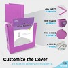 3 Ring Binder Clear View Cover with 2 Inside Pockets, Colored School Supplies Office and Home Binders – by Enday - 4 of 4