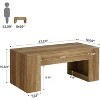 Tribesigns 47.24" Rectangular Wooden Coffee Table with Storage - 3 of 4