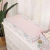 NoJo Tropical Princess Elephant/Jungle Super Soft Pink Changing Pad Cover - 3 of 4